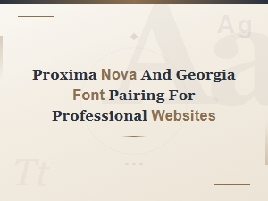 Proxima Nova and Georgia Font Pairing for Professional Sites