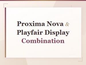 Proxima Nova and Playfair Display Font Pairing Guide